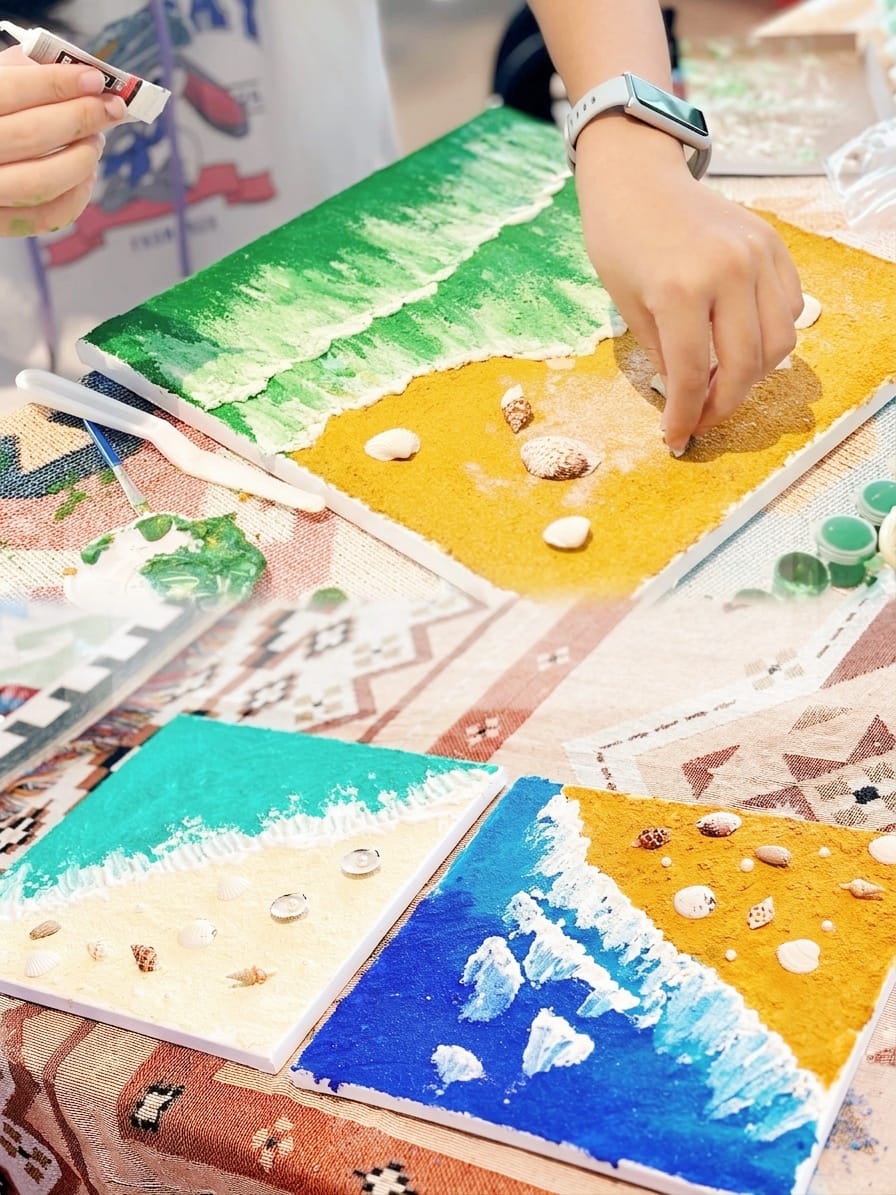 3D Textured Beach Painting