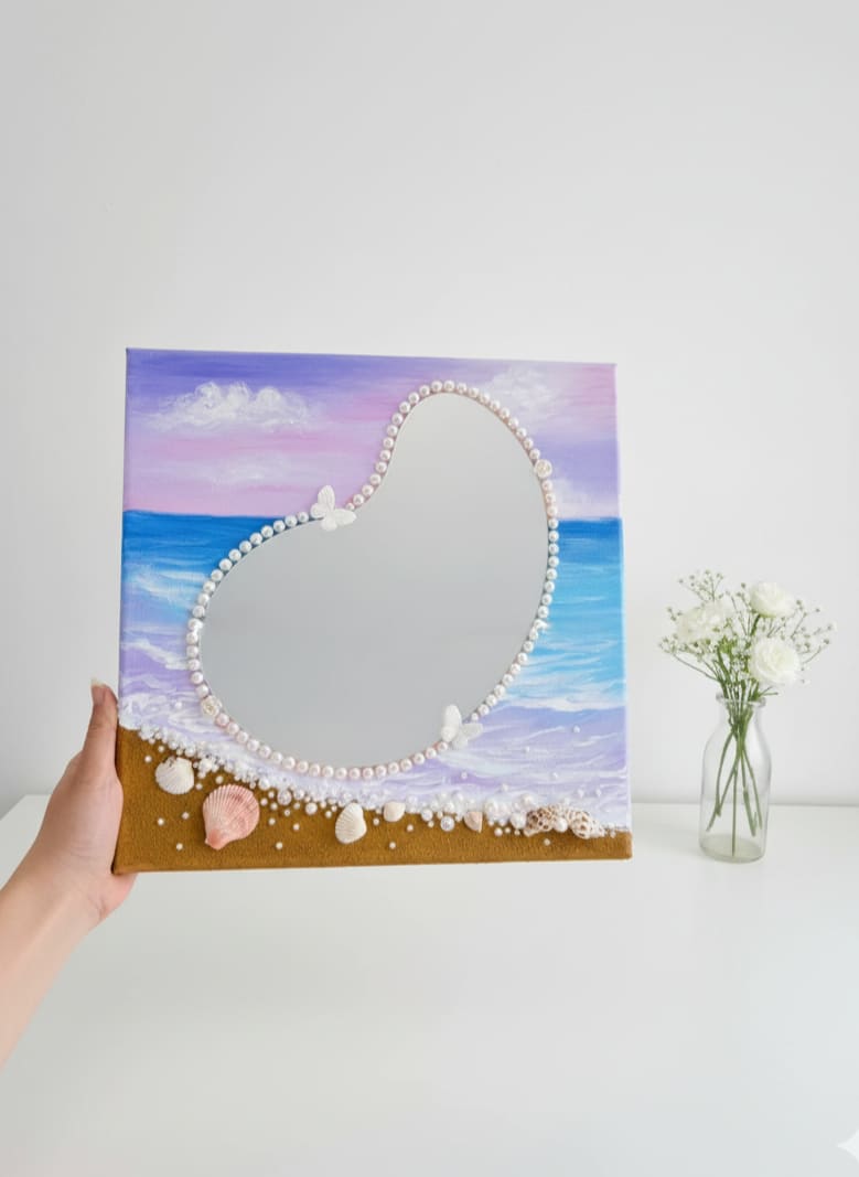 3D Textured Ocean Mirror Painting