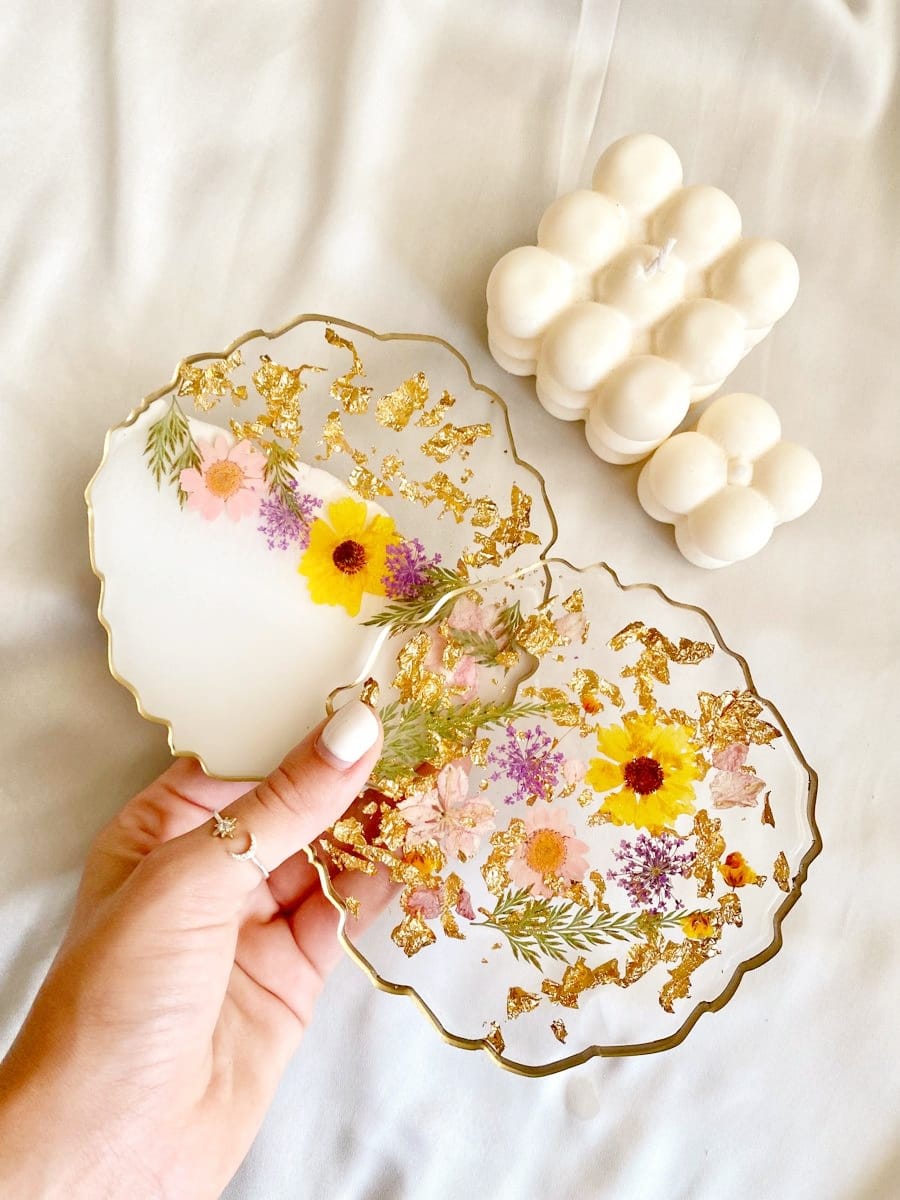 Embossed Floral Coasters