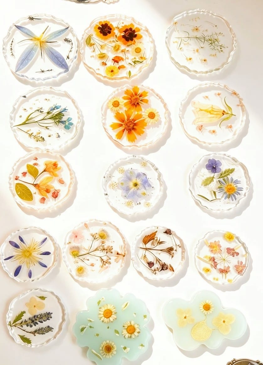 Embossed Floral Coasters