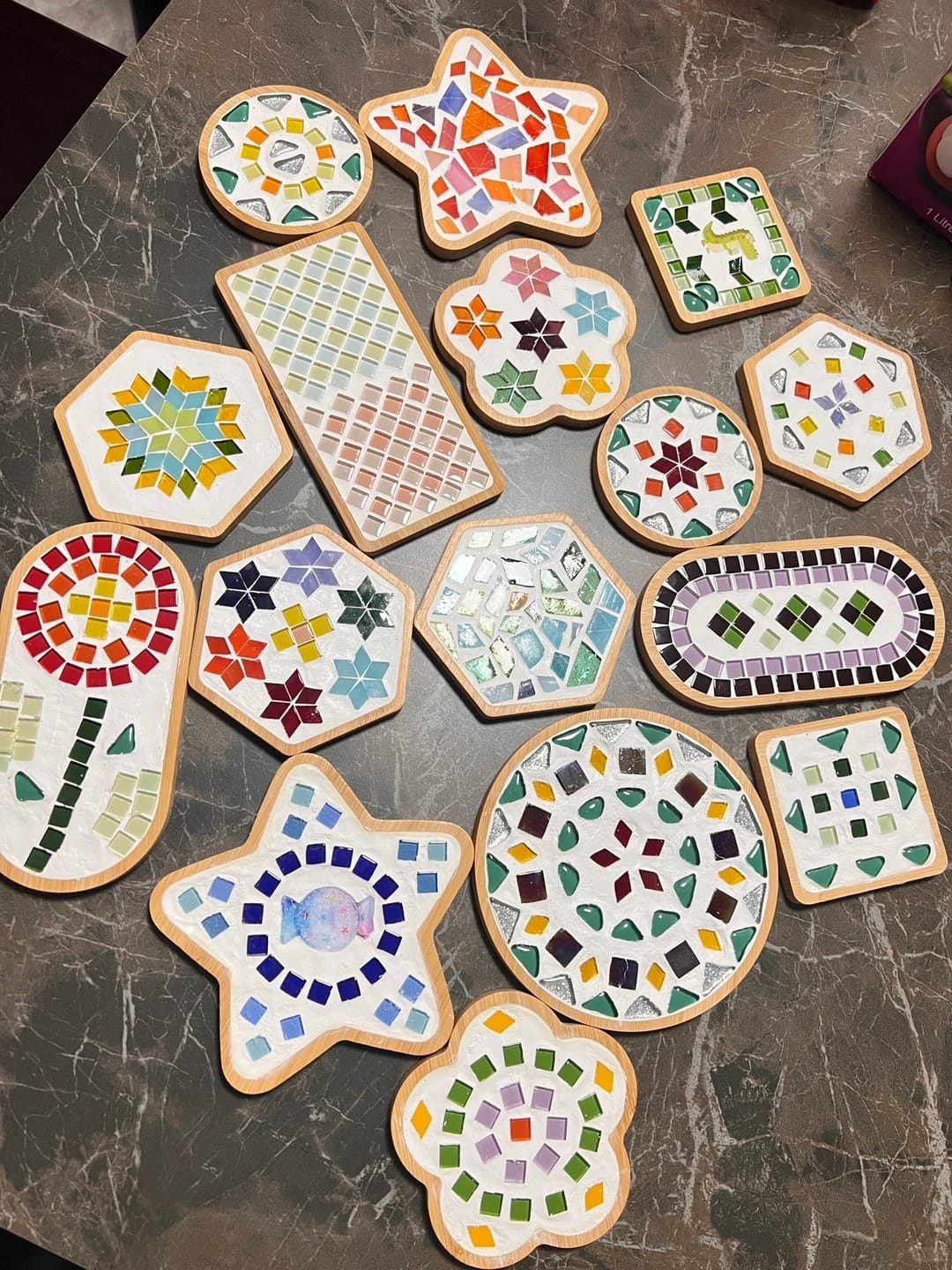 Mosaic Glass Coasters