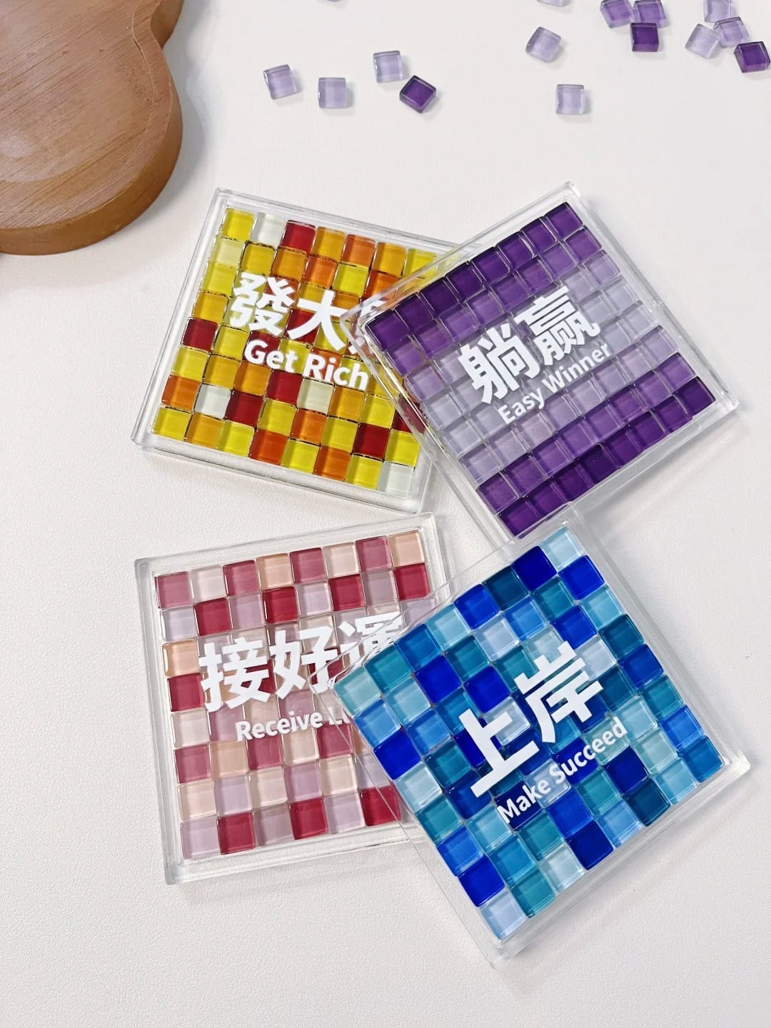 Mosaic Glass Coasters