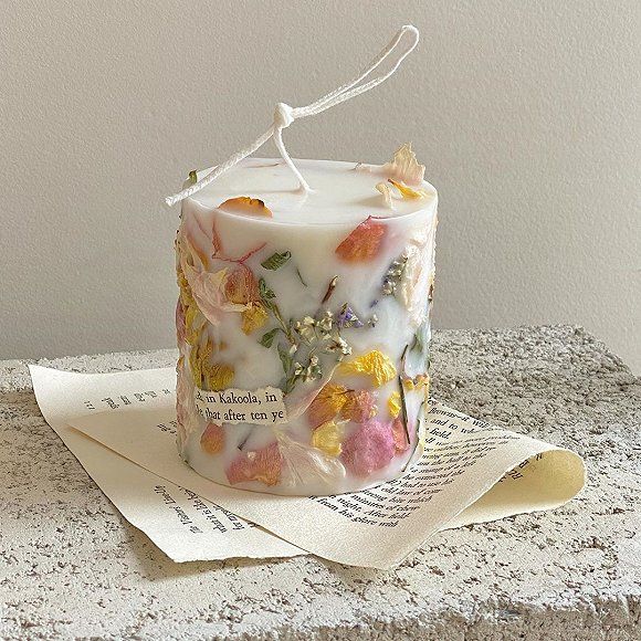 Pressed Flower Soy Candle