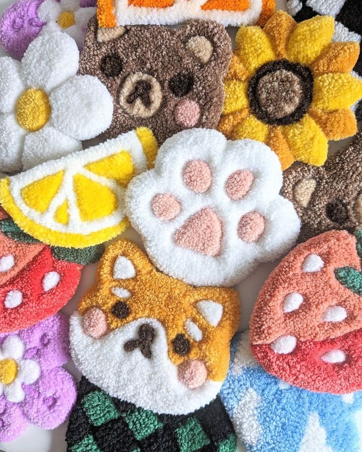 Punch Needle Mug Rug