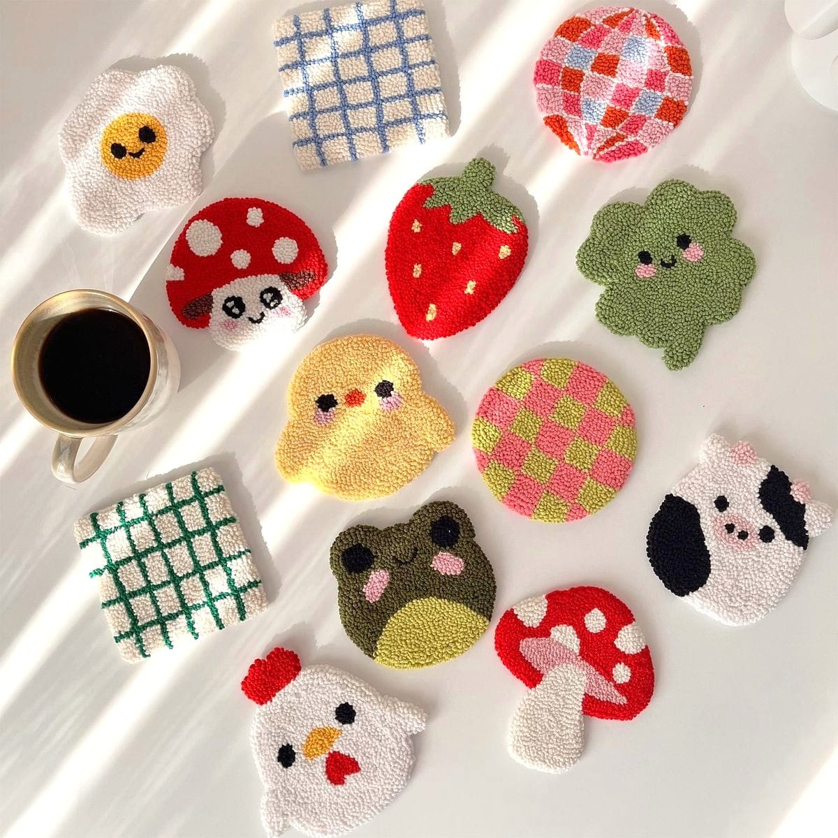Punch Needle Mug Rug