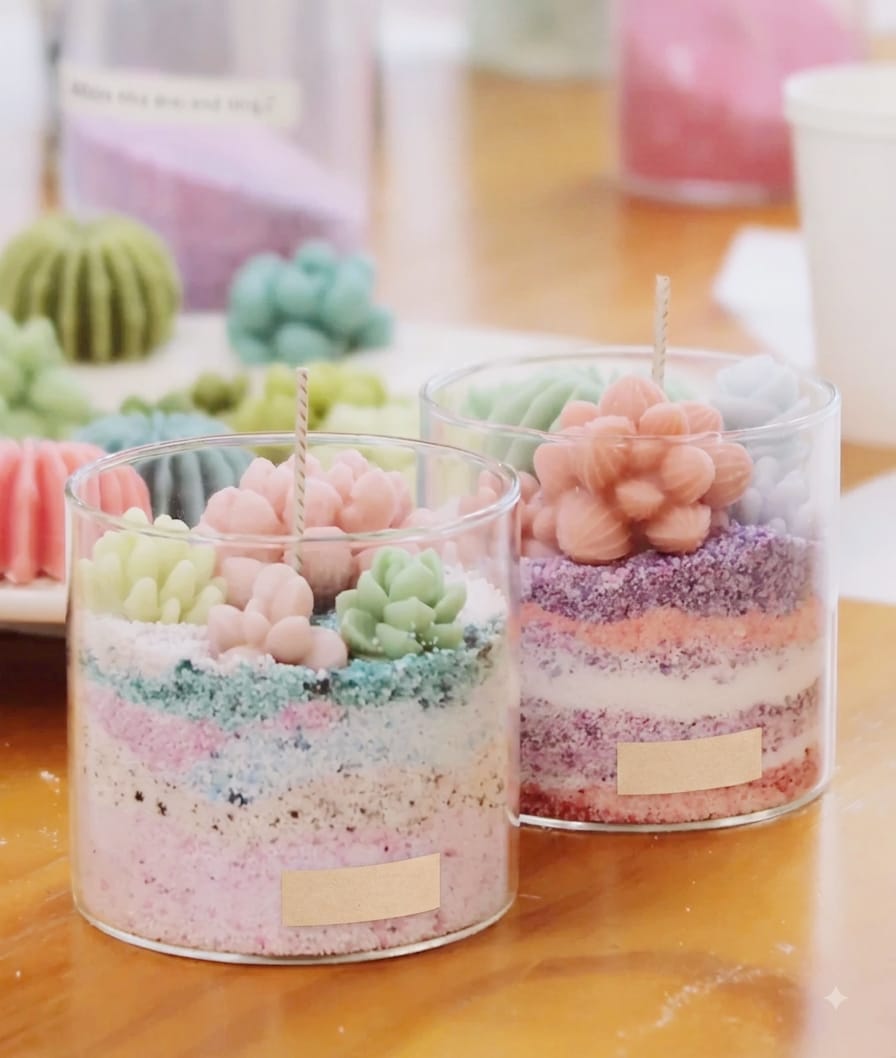 Sand Painting Candles