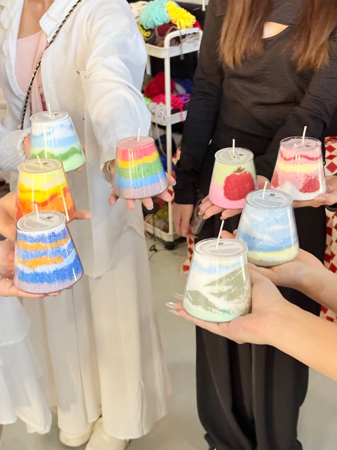 Sand Painting Candles