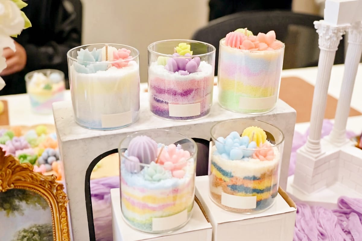 Sand Painting Candles