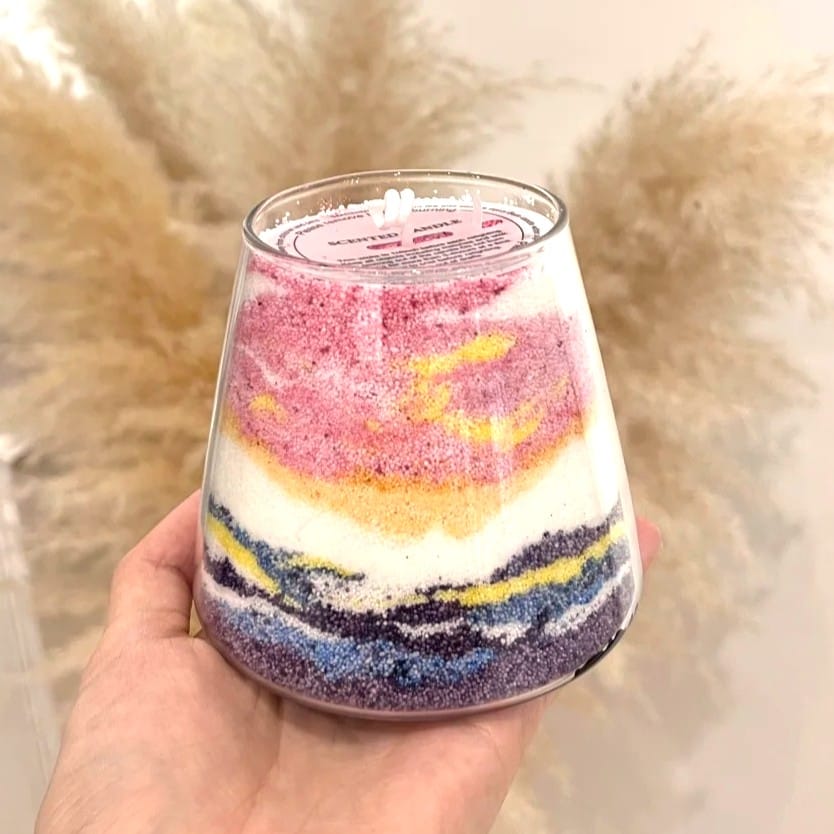 Sand Painting Candles