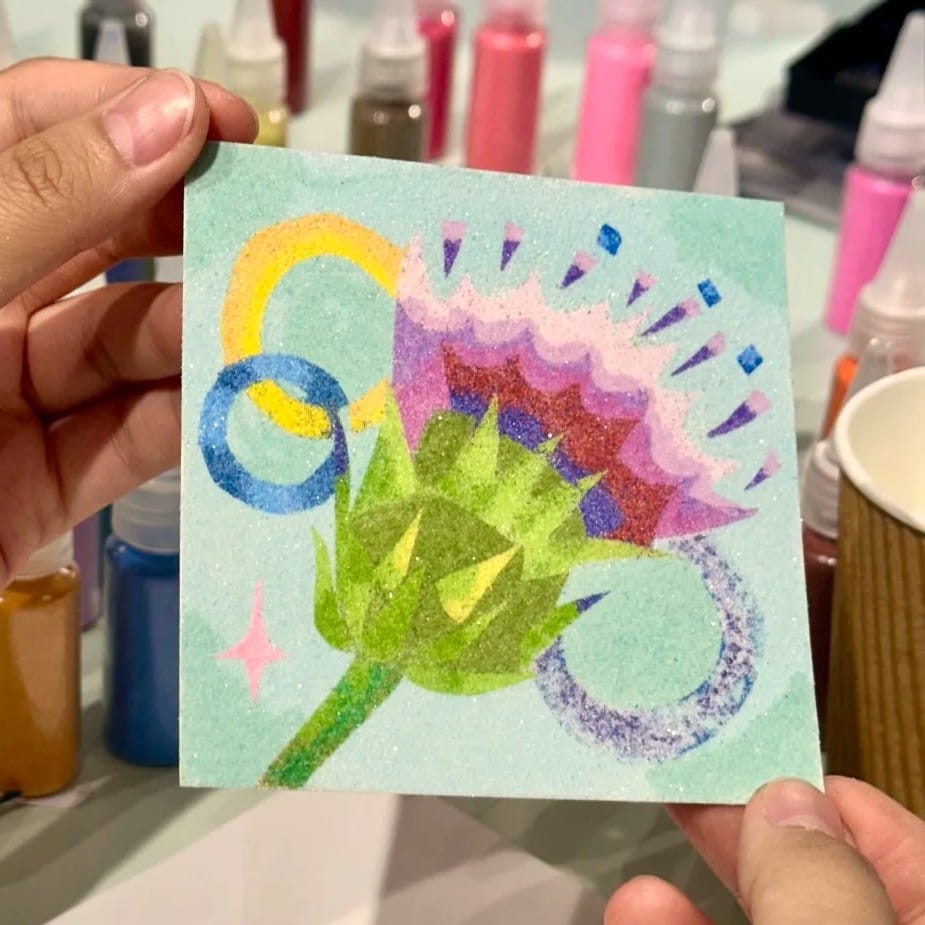 Stress-Relief Sand Art