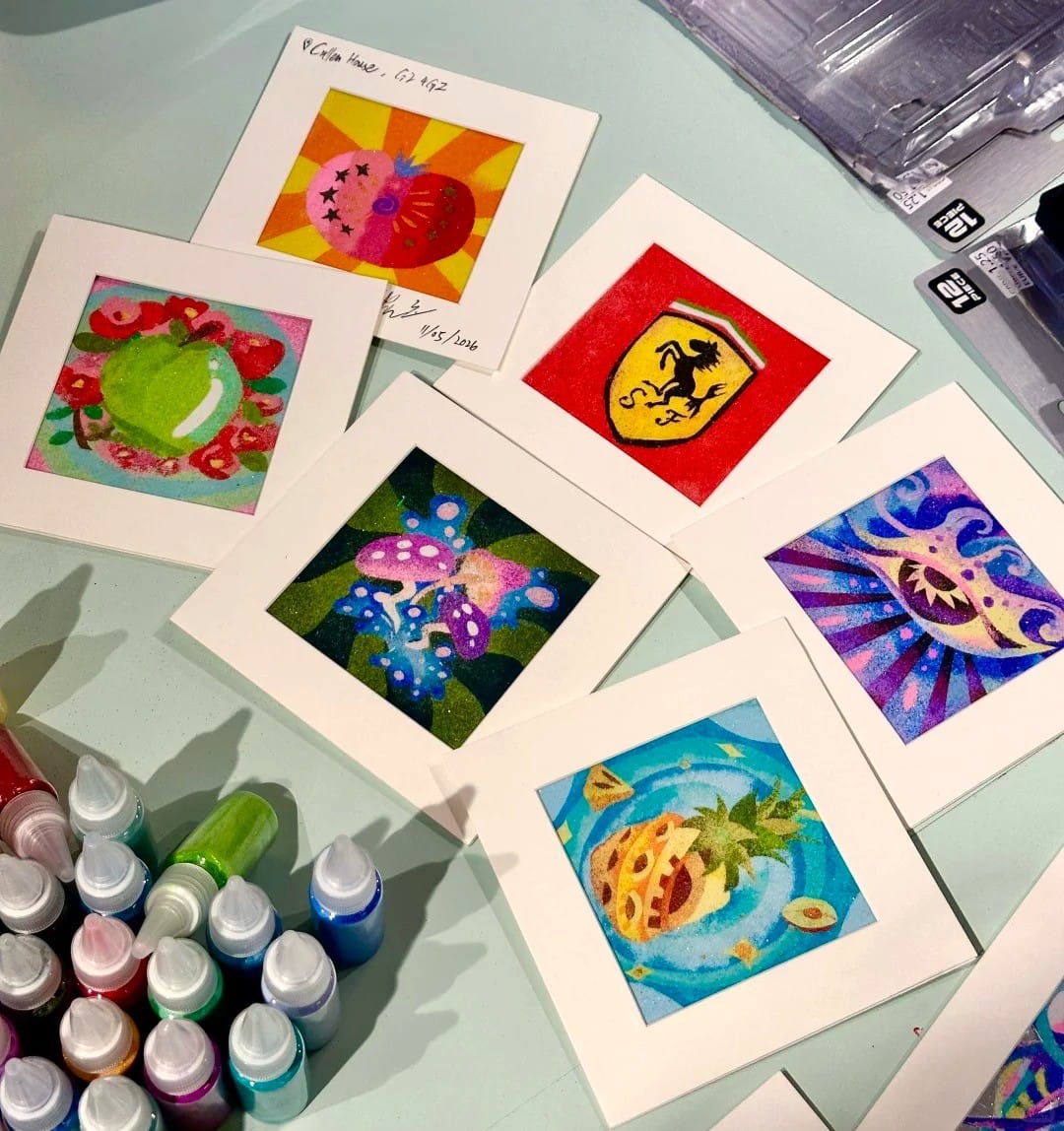 Stress-Relief Sand Art