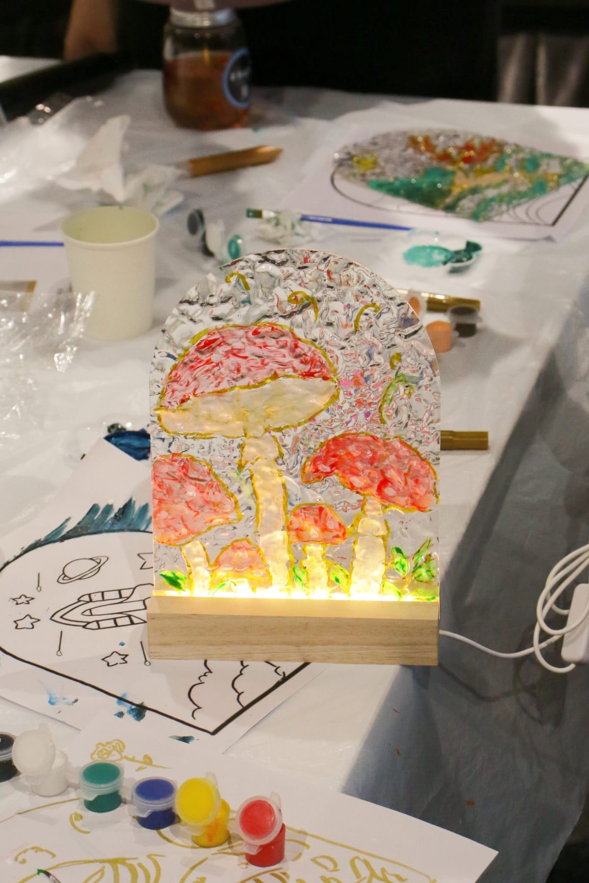 HKCA Young Members Society Glass Painting Night Lamp Workshop