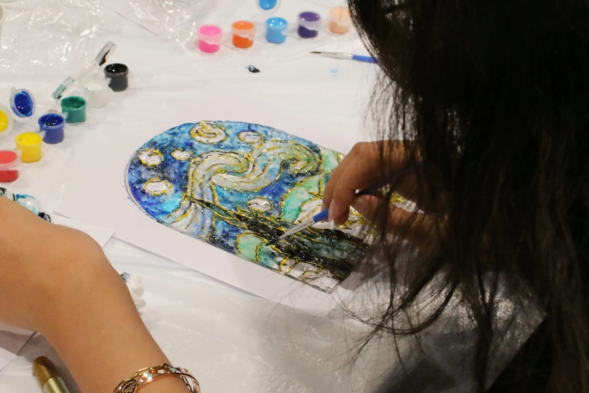 HKCA Young Members Society Glass Painting Night Lamp Workshop