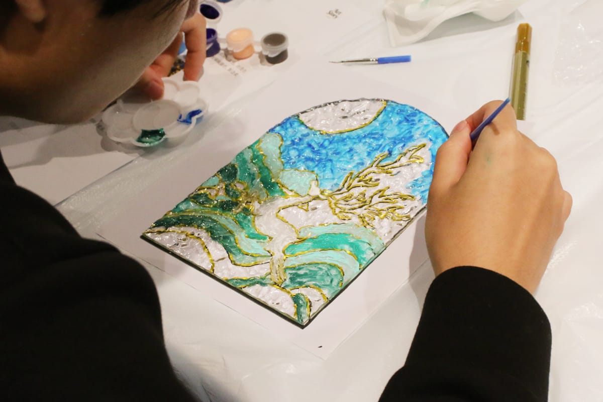 HKCA Young Members Society Glass Painting Night Lamp Workshop